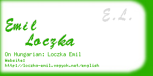 emil loczka business card